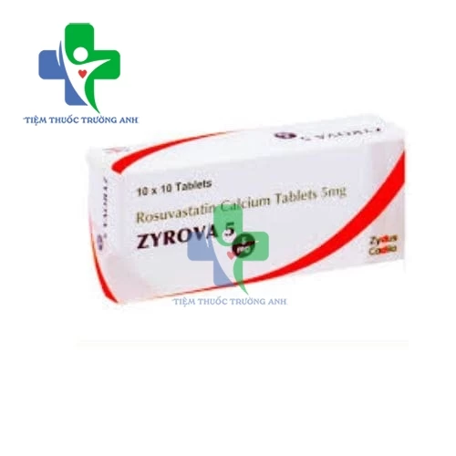 Zyrova 5 Zydus Cadila - Thuốc điều trị tăng cholesterol